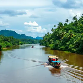 Fotografar rios, barcos e paisagens amazônicas